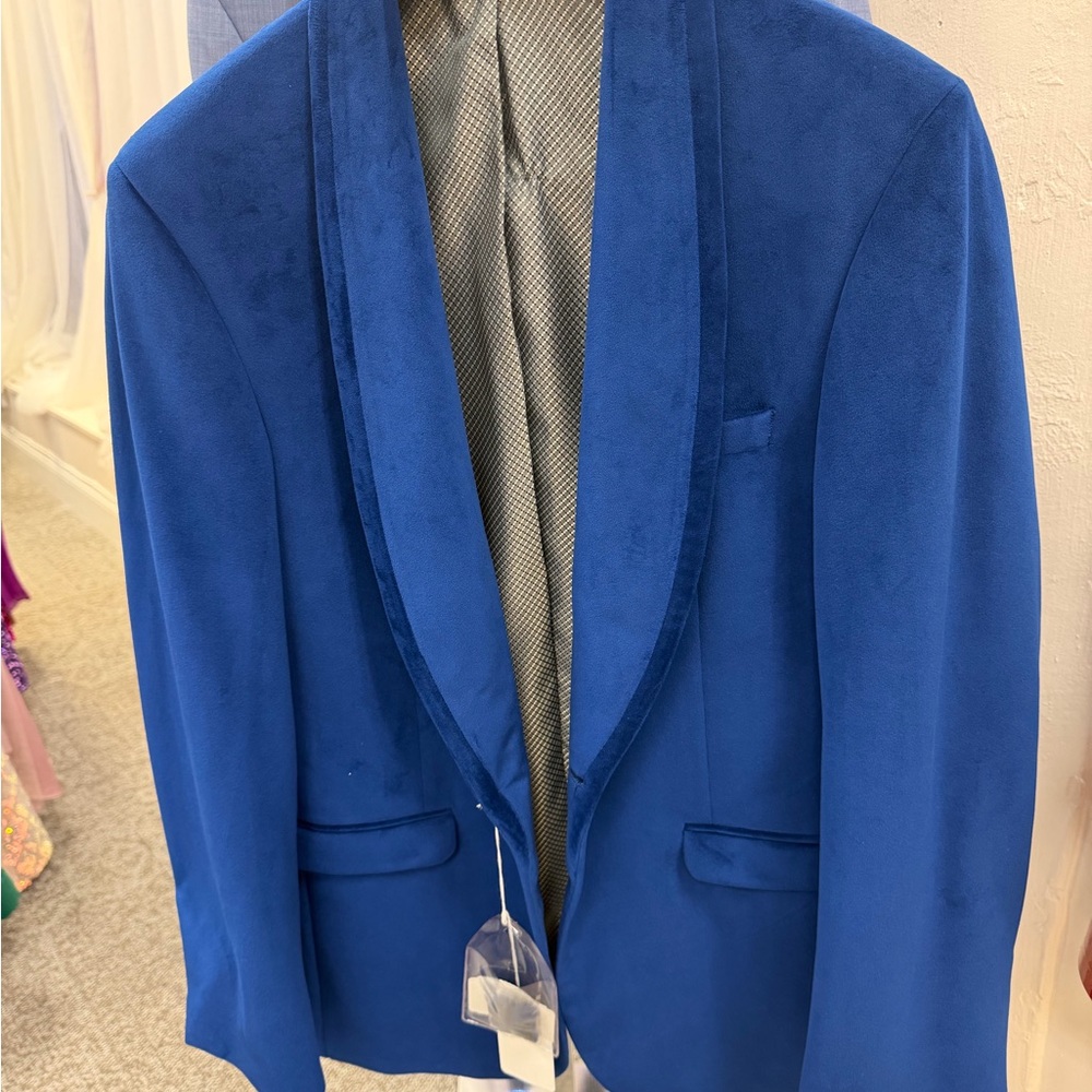 Men's Blue Velvet Blazer